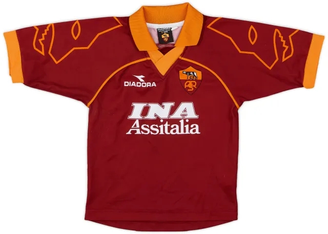 Diadora 1999-00 Roma Home Shirt - 8/10 - (S.Boys)