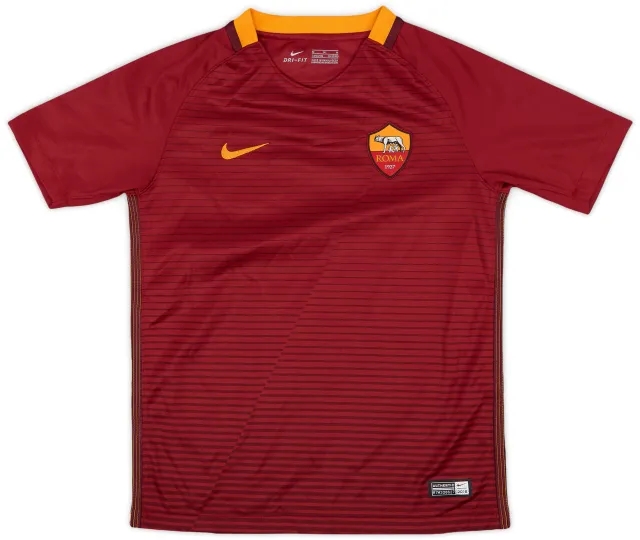 Nike 2016-17 Roma Home Shirt - 9/10 - (M.Boys)