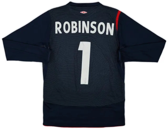 Umbro 2005-06 England GK Shirt Robinson #1 - 8/10 - (XL.Boys)