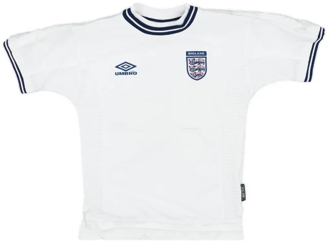 Umbro 1999-01 England Home Shirt - 7/10 - (M.Boys)