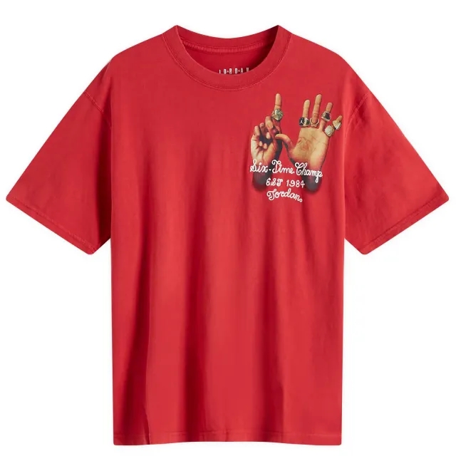 Nike Jordan Air Jordan Women's W Graphic 6 Ring T-Shirt Varsity Red