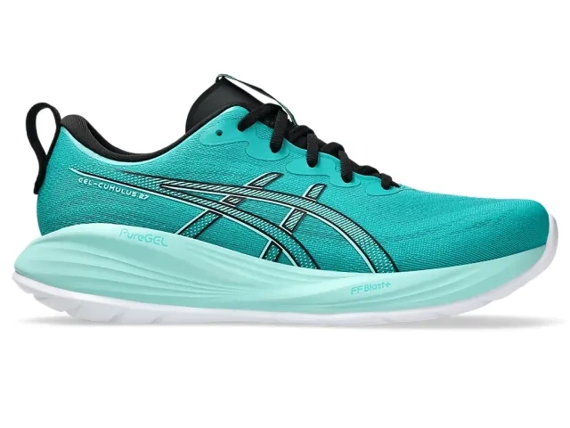 Asics Gel-Cumulus 27 Running Trainers In Wave Teal And Illuminate Mint-Blue