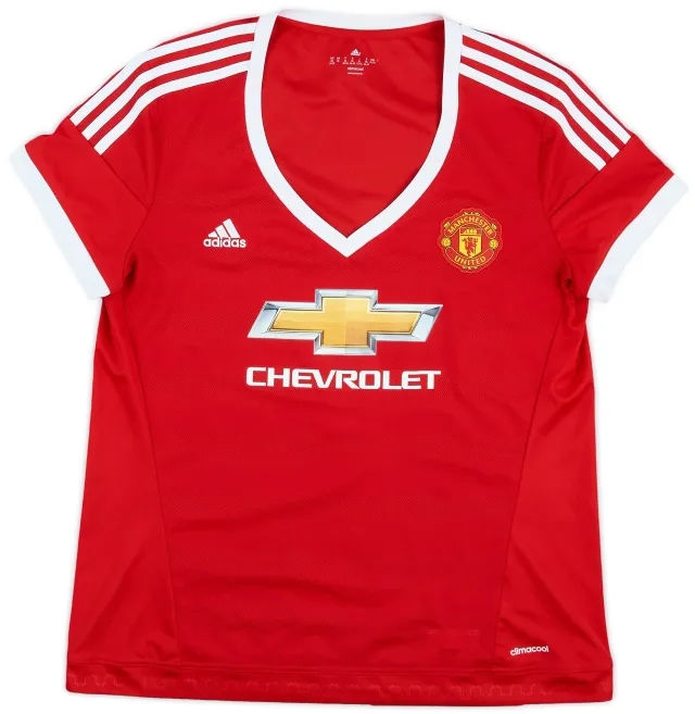 adidas 2015-16 Manchester United Home Shirt (Women's) - 9/10 - (XL)