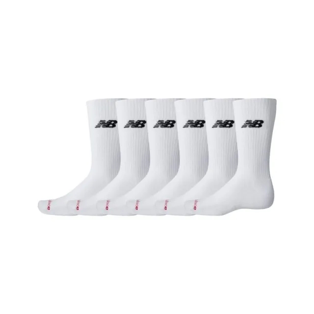 New Balance Socks Everyday Crew 6-Pack - ['White']