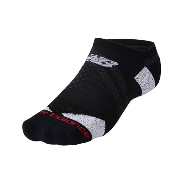 New Balance Unisex Run Foundation 2.0 No Show 1 Pair in Black Nylon
