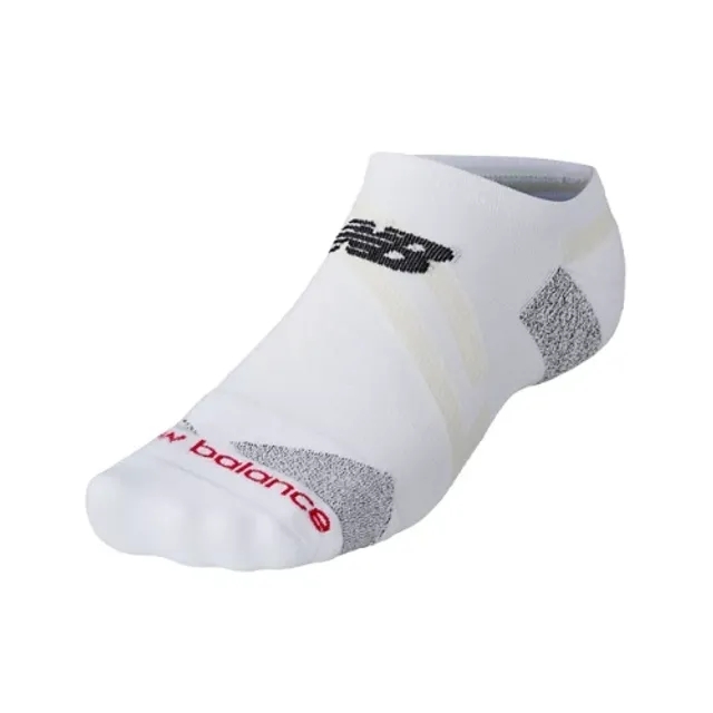 New Balance Unisex Run Foundation 2.0 No Show 1 Pair in White Nylon