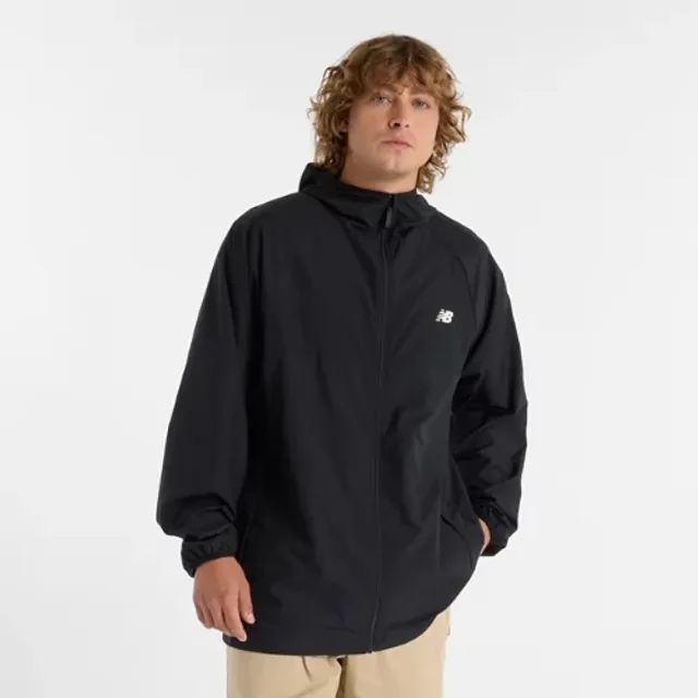 New Balance Men's Athletics Packable Jacket in Black Polyester
