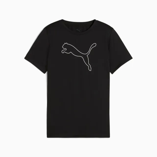 PUMA Train All Day Ess Cat Logo T-Shirt Youth, Black