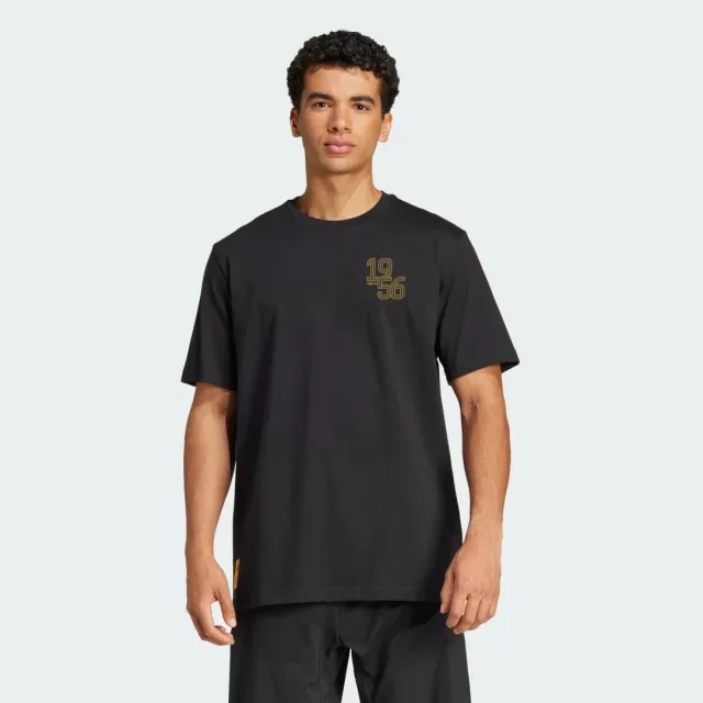 Adidas Performance Real Madrid Heavy Cotton Tee In Black