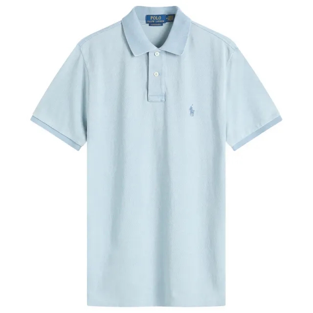 Polo Ralph Lauren  POLO COUPE DROITE EN COTON BASIC MESH  men's Polo shirt in Blue
