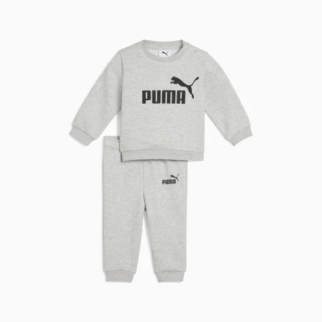 PUMA Minicats Essentials Crew Shirt Set Toddler, Light Grey Heather