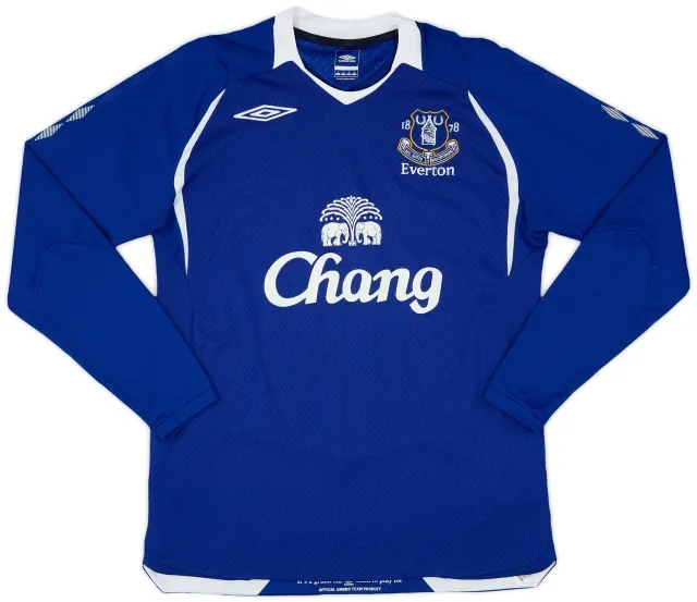 Umbro 2008-09 Everton Home L/S Shirt Cahill #17 - 7/10 - (S)