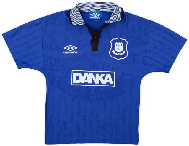 Umbro 1995-97 Everton Home Shirt - 7/10 - (S.Boys)
