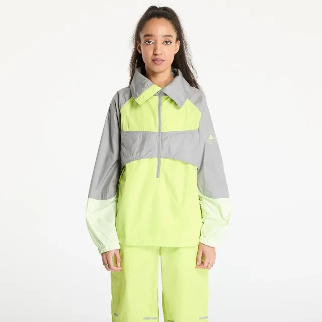 Windbreaker Adidas X Stella Mccartney Pull-On Jacket Green/ Bahia Glow/ Dove Grey L