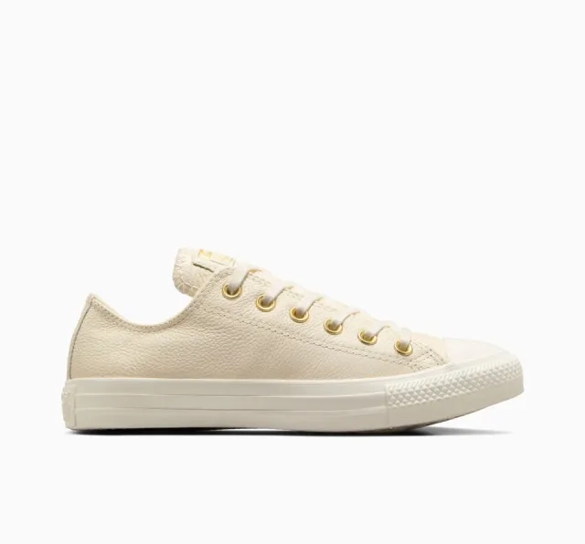 Converse Chuck Taylor All Star Mono Leather In Egret/Gold-Brown
