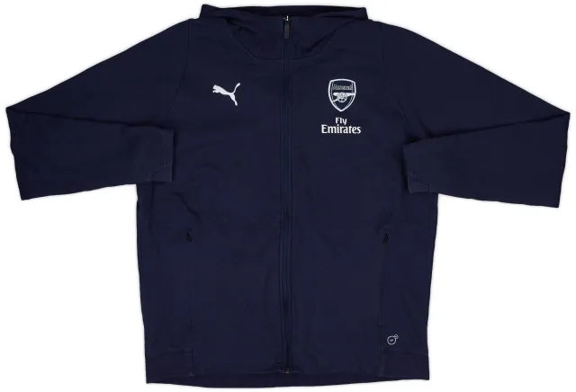2017-18 Arsenal Puma Hooded Track Jacket - 9/10 - (XL)