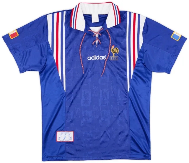adidas 1996-98 France Home Shirt - 9/10 - (M)