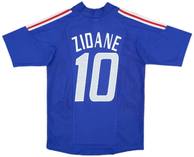 adidas 2002-04 France Home Shirt Zidane #10 - 5/10 - (S)