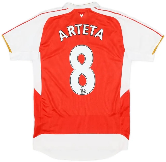 Puma 2015-16 Arsenal Home Shirt Arteta #8 - 5/10 - (XS)