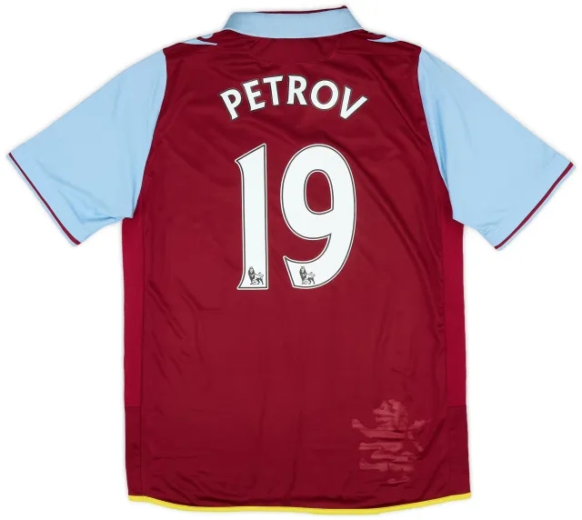 Macron 2012-13 Aston Villa Home Shirt Petrov #19 - 6/10 - (M)