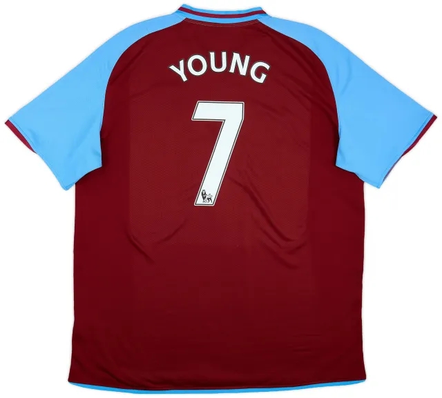 Nike 2008-09 Aston Villa Home Shirt Young #7 - 5/10 - (XXL)
