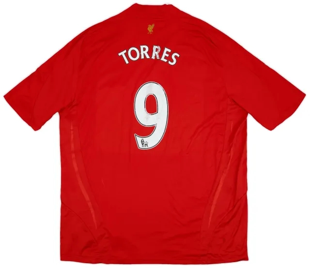 adidas 2008-10 Liverpool Home Shirt Torres #9 - 4/10 - (XXL)