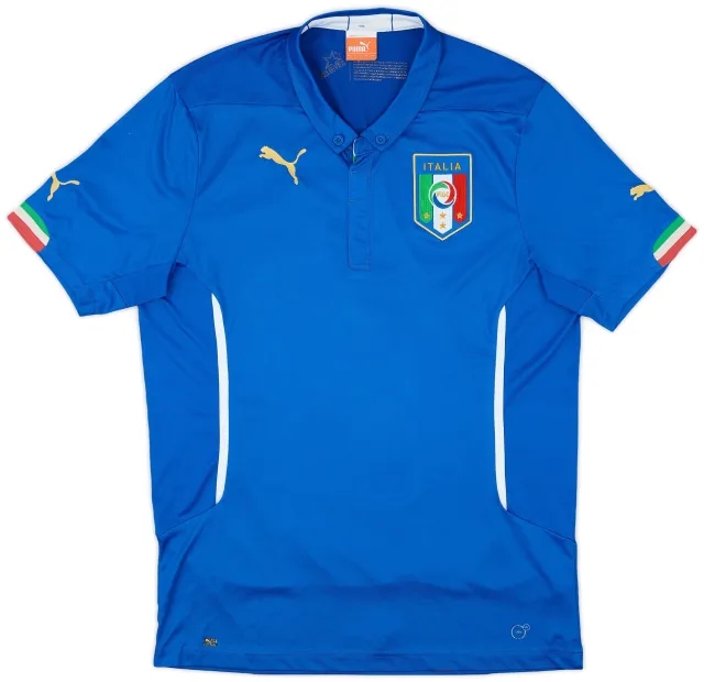 Puma 2014-15 Italy Home Shirt - 7/10 - (L)