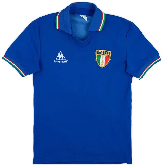 LeCoqSportif 1982 Italy Home Shirt - 9/10 - (Y)