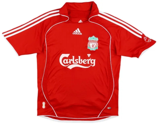 adidas 2006-08 Liverpool Home Shirt - 9/10 - (L.Boys)