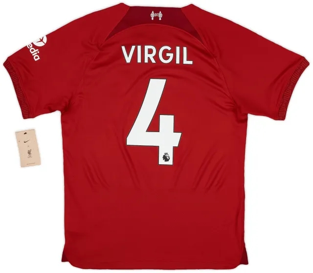 Nike 2022-23 Liverpool Home Shirt Virgil #4 (S)