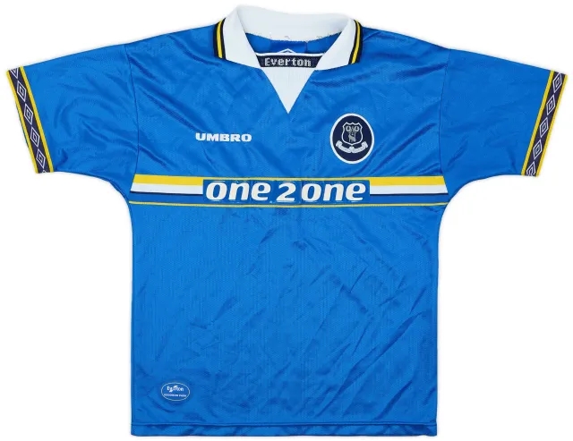 Umbro 1997-99 Everton Home Shirt - 8/10 - (L.Boys)