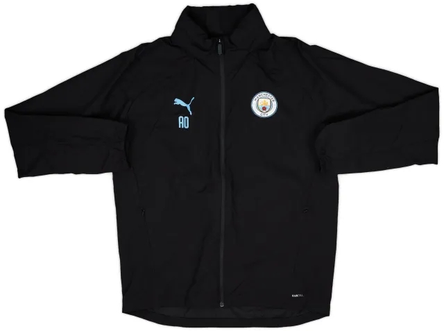 2019-20 Manchester City Staff Issue Puma Hooded Rain Jacket AO - 10/10 - (L)