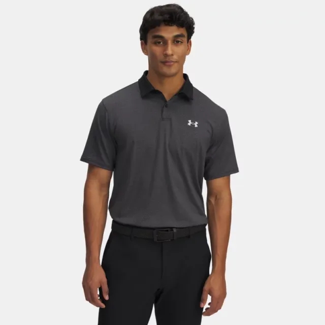 Men's  Under Armour  Tee To Green Printed Polo Black / Halo Gray 3XL