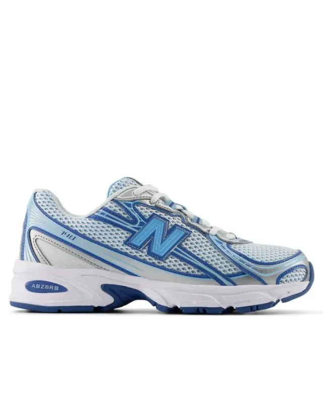 New Balance Unisex 740 in Blue/White Suede/Mesh