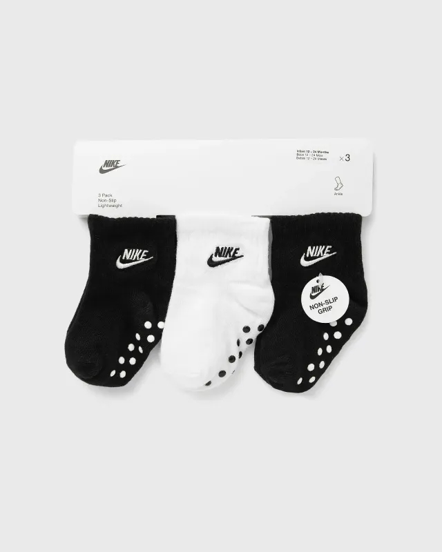 Nike Kids Ankle 3 Pack Unisex Socks - Black
