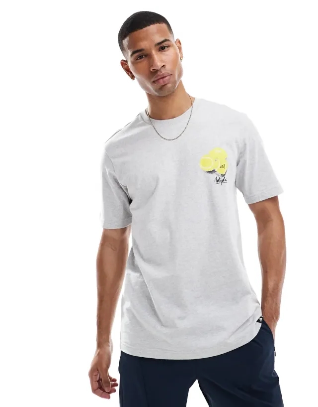 Adidas Lounge Still Life Lemons Graphic Short Sleeve T-shirt