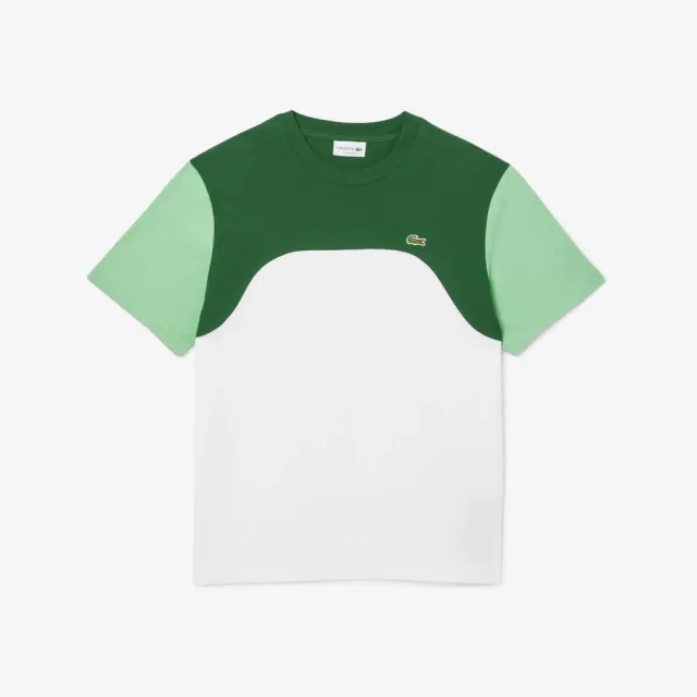 Lacoste Cotton Jersey Colour-Block T-shirt - White / Green