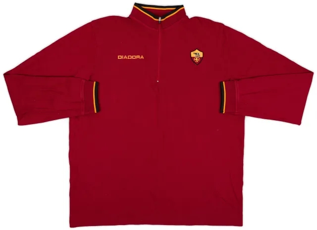 2003-04 Roma Diadora 1/4 Zip Drill Top - 8/10 - (XXL)