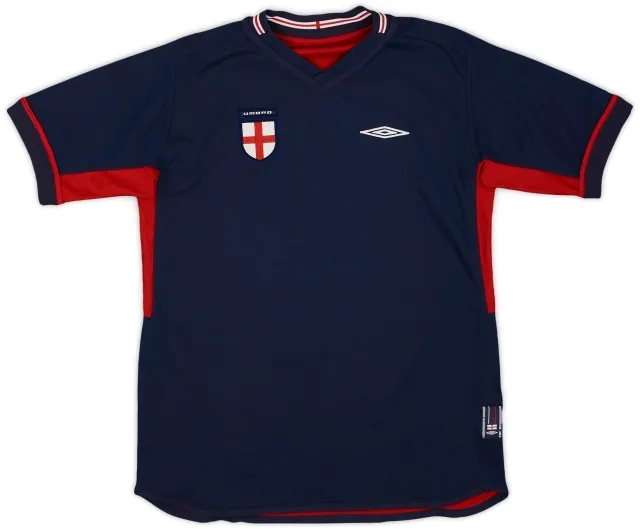 Umbro 2002-04 England Away Shirt - 8/10 - (L.Boys)
