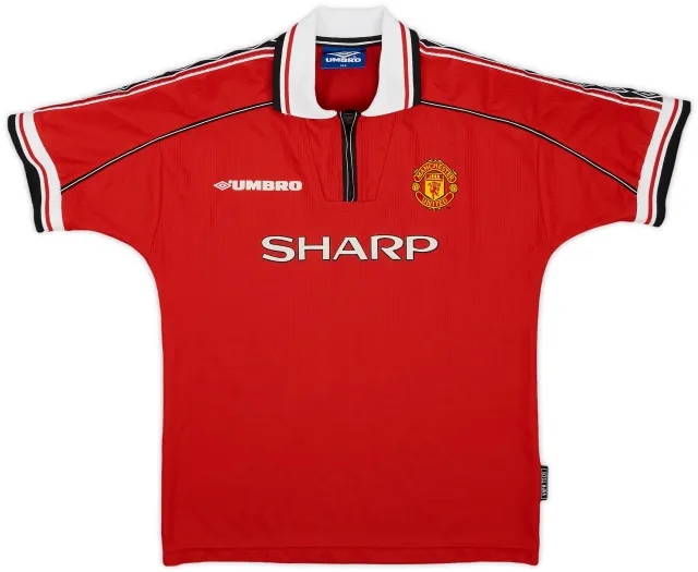 Umbro 1998-00 Manchester United Home Shirt - 8/10 - (L.Boys)