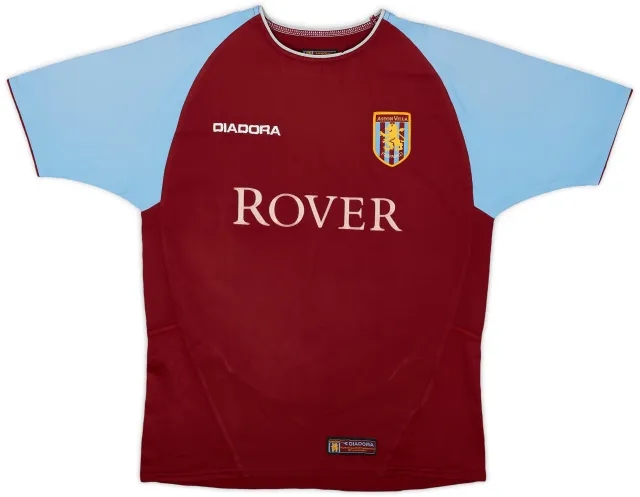 Diadora 2003-04 Aston Villa Home Shirt - 8/10 - (L.Boys)