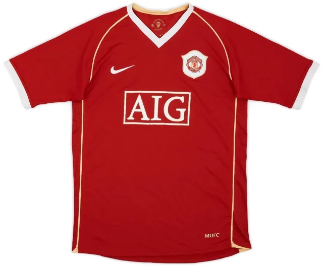 Nike 2006-07 Manchester United Home Shirt - 9/10 - (XL.Boys)