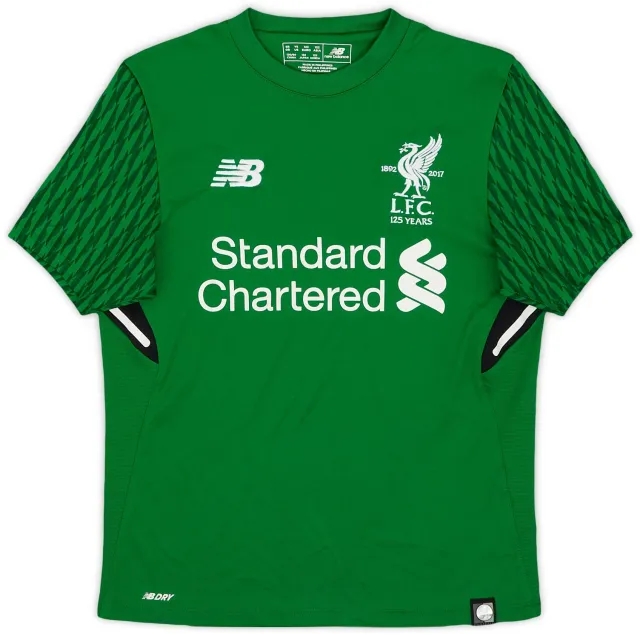 NewBalance 2017-18 Liverpool '125 Years' S/S GK Shirt - 9/10 - (S.Boys)