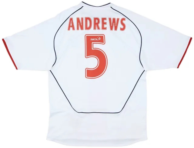 Umbro 2005-06 Rangers Away Shirt Andrews #5 - 6/10 - (M)