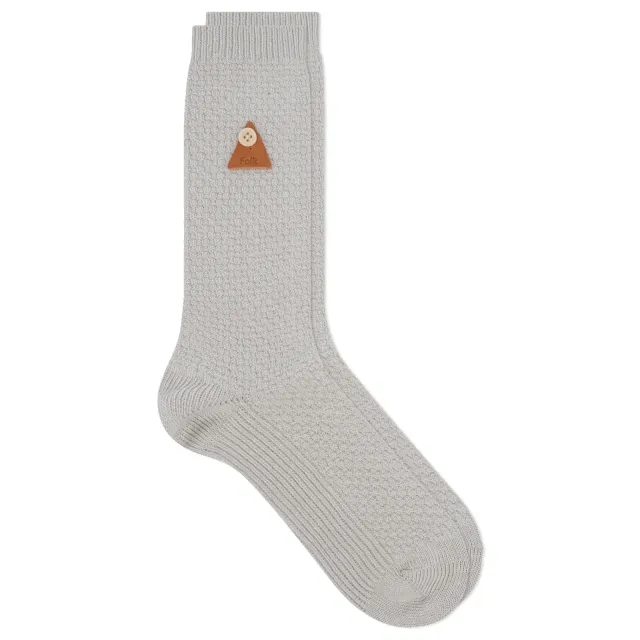 Folk Men's Waffle Socks Sliver