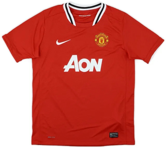 Nike 2011-12 Manchester United Home Shirt - 9/10 - (L.Boys)