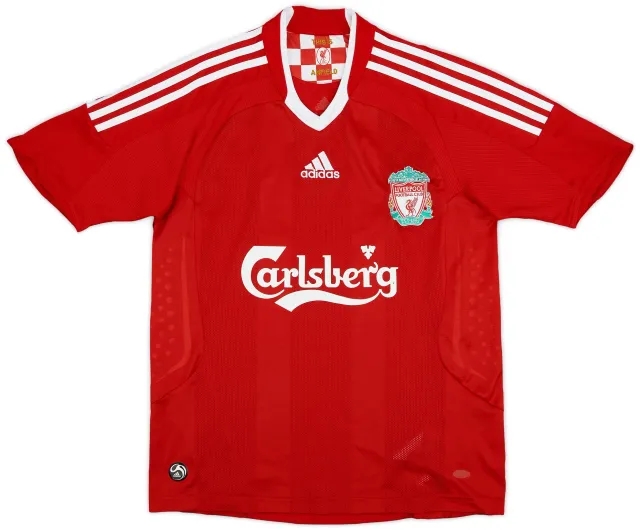 adidas 2008-10 Liverpool Home Shirt - 8/10 - (L.Boys)