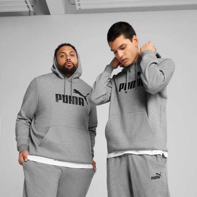 PUMA Essentials No. 1 Logo Hoodie Men, Medium Grey Heather