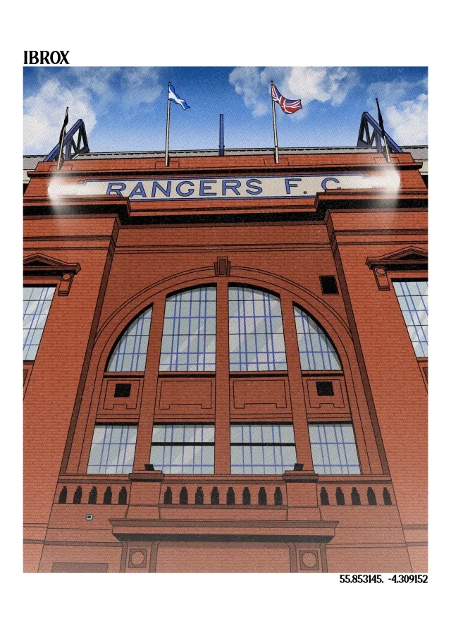 Classic Football Shirts Ibrox A3 Print/Poster