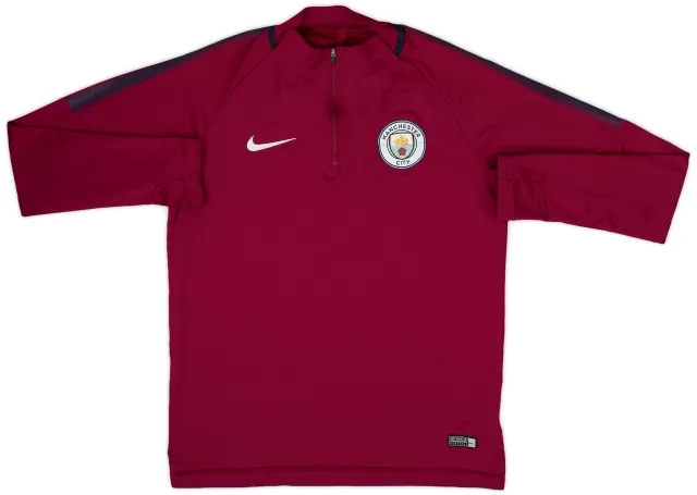 2017-18 Manchester City Nike 1/4 Zip Drill Top - 8/10 - (M)